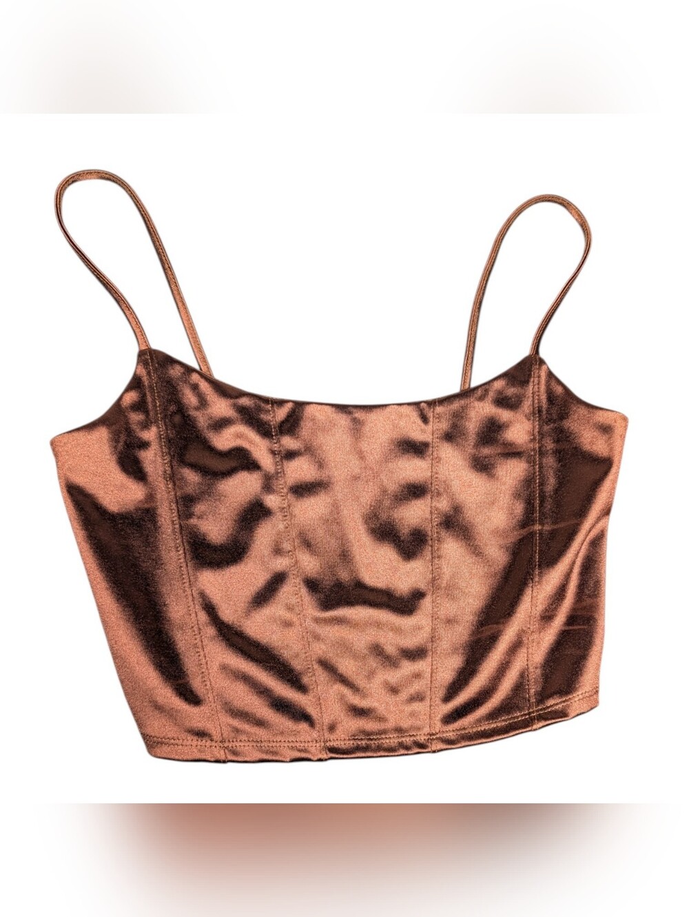 Aeropostale Copper Satin Slim-Strap Cami